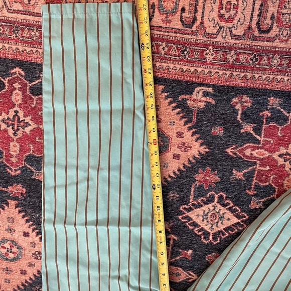 Cookman Chef Wear Striped Pants - Mint Green & Brown Pinstripe (Size L) - Picture 5 of 7